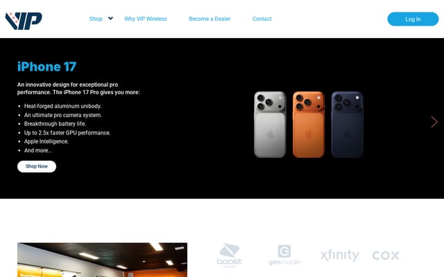 Screenshot of vipwireless.com