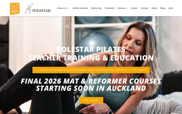 Screenshot of polestarpilates.co.nz