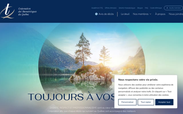 Screenshot of domainefuneraire.com