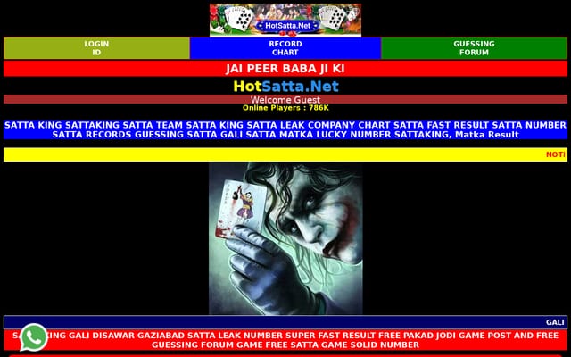 Screenshot of hotsatta.net
