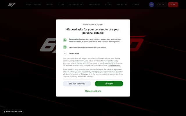 Screenshot of 67speed.com