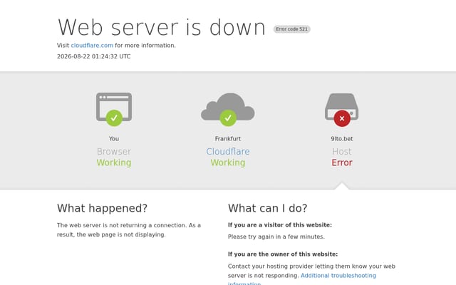 Screenshot of 9lto.bet