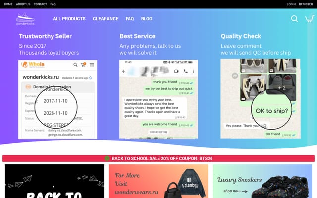 Screenshot of wonderkicks.ru