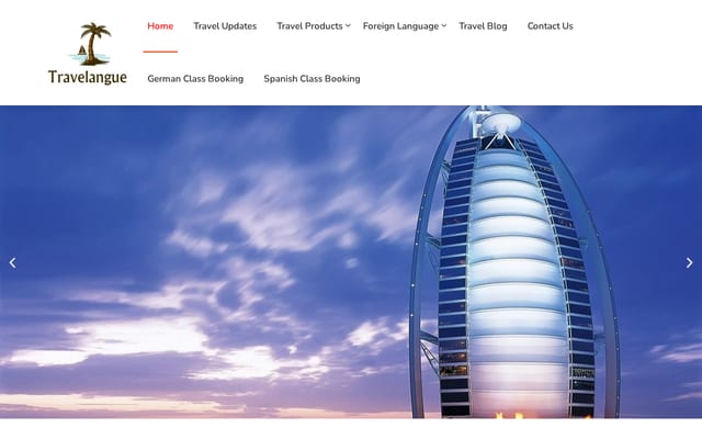 Screenshot of travelangue.in
