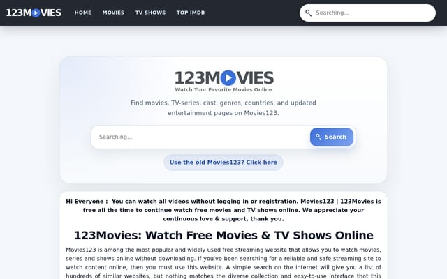 Screenshot of lamovies123.com