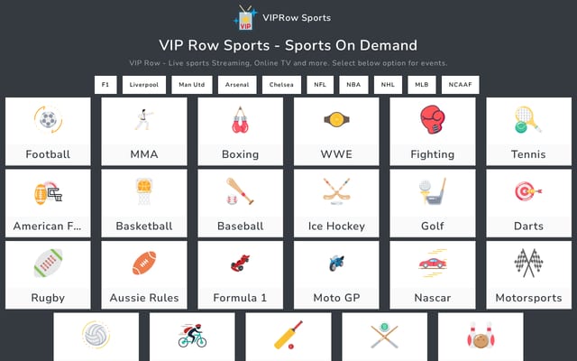 Screenshot of viprow.me
