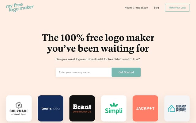 Screenshot of myfreelogomaker.com