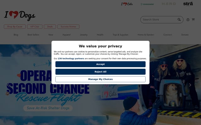 Screenshot of iheartdogs.com