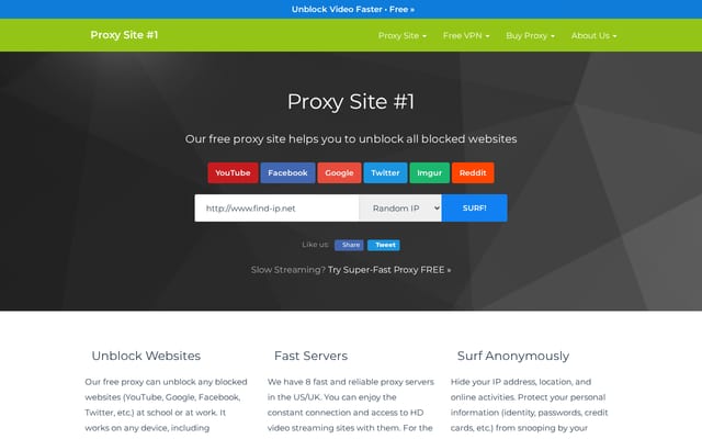 Screenshot of proxysite.one