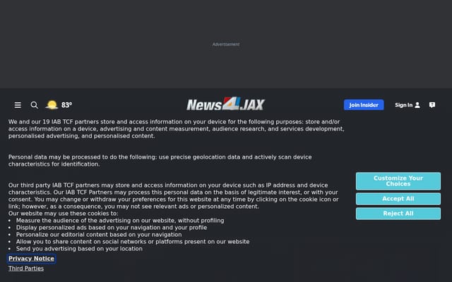 Screenshot of news4jax.com