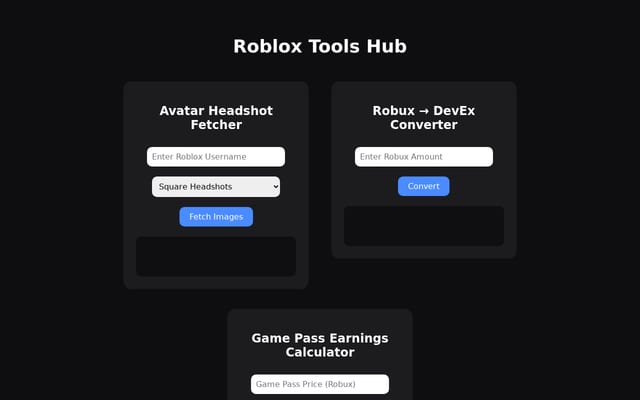 Screenshot of rblxtools.xyz