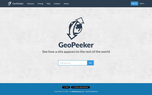 Screenshot of geopeeker.com