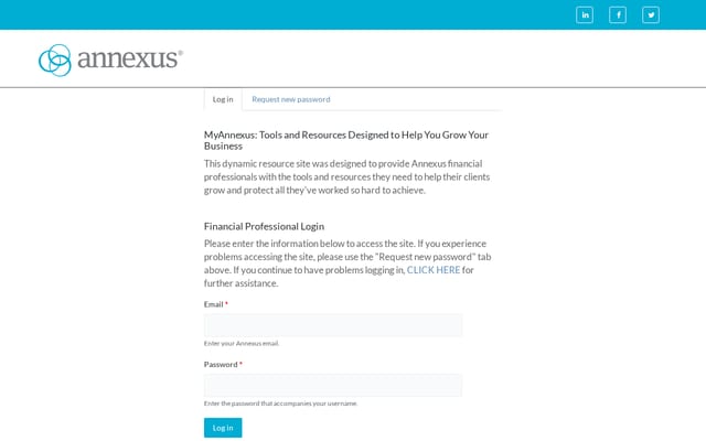 Screenshot of myannexus.com