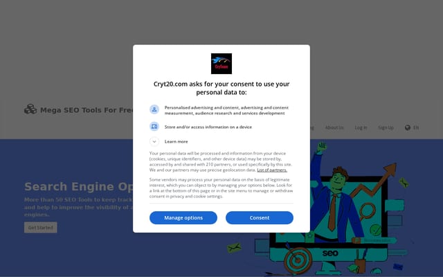 Screenshot of cryt20.com