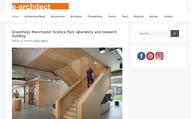 Screenshot of e-architect.co.uk