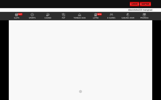 Screenshot of alexistoto223.online