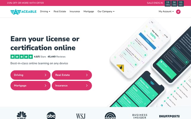 Screenshot of aceable.com
