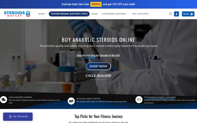 Screenshot of steroids-outlet.com