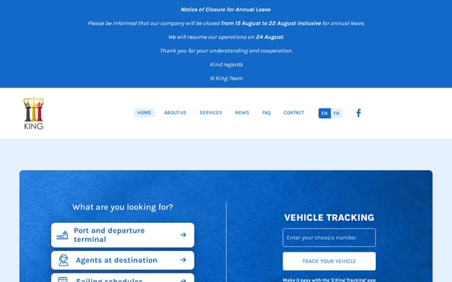 Screenshot of 3king.com