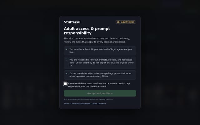 Screenshot of stuffer.ai