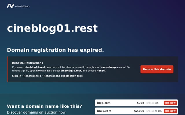 Screenshot of cineblog01.rest