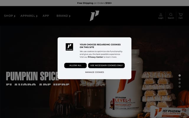 Screenshot of 1stphorm.com