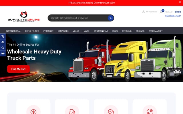 Screenshot of buyparts.online