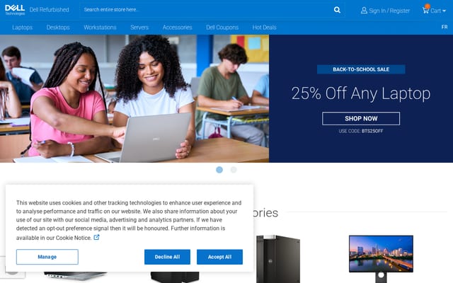 Screenshot of dellrefurbished.ca