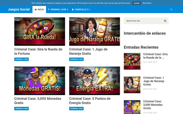 Screenshot of juegossocial.com