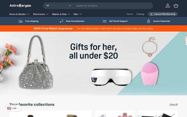 Screenshot of astrobargain.com
