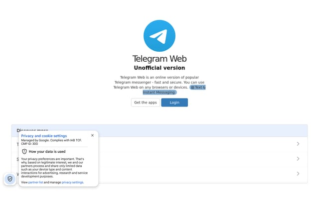 Screenshot of webogram.org