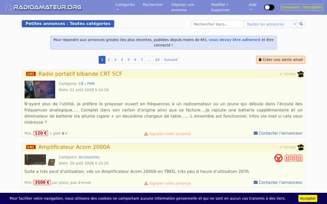 Screenshot of radioamateur.org