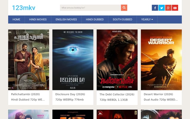 Screenshot of 123mkv.com