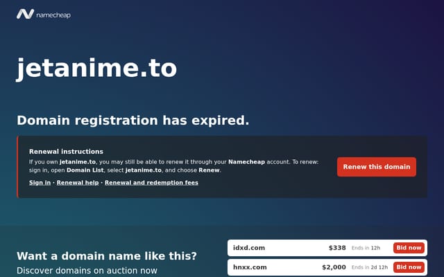 Screenshot of jetanime.to