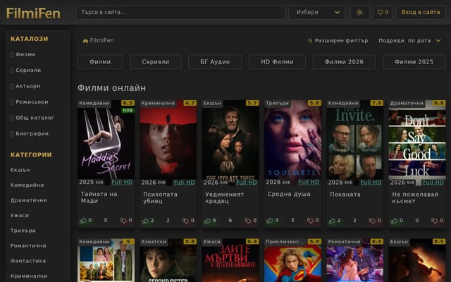 Screenshot of filmifen.com