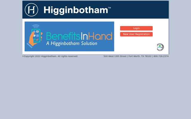 Screenshot of benefitsinhand.com