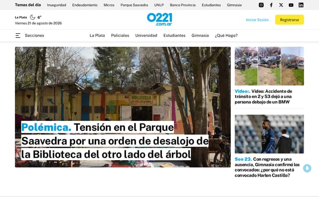 Screenshot of 0221.com.ar