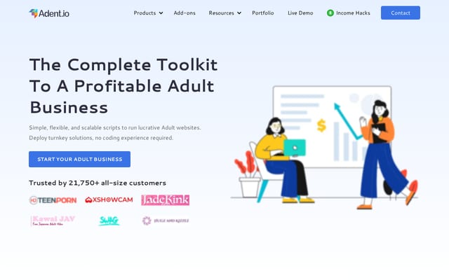Screenshot of adent.io