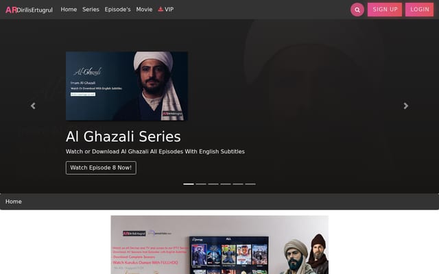 Screenshot of ardirilisertugrul.net