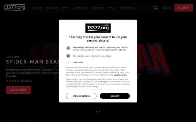 Screenshot of 13377.org