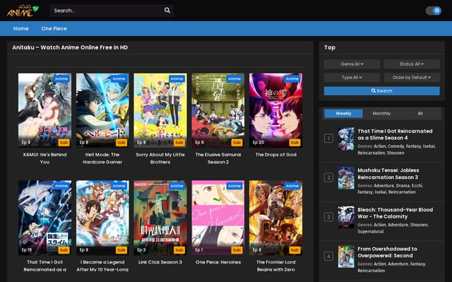 Screenshot of anitaku.io