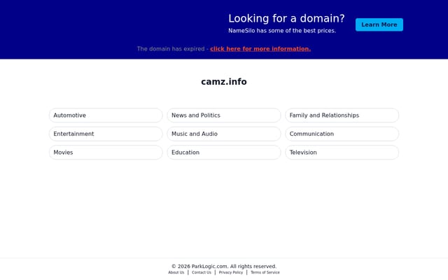 Screenshot of camz.info