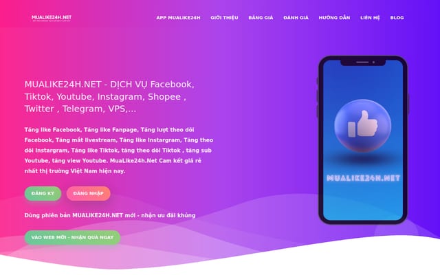 Screenshot of mualike24h.net