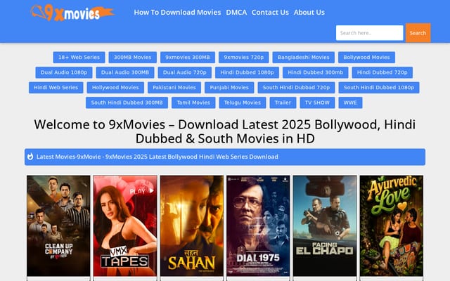 Screenshot of 9xmovie.art