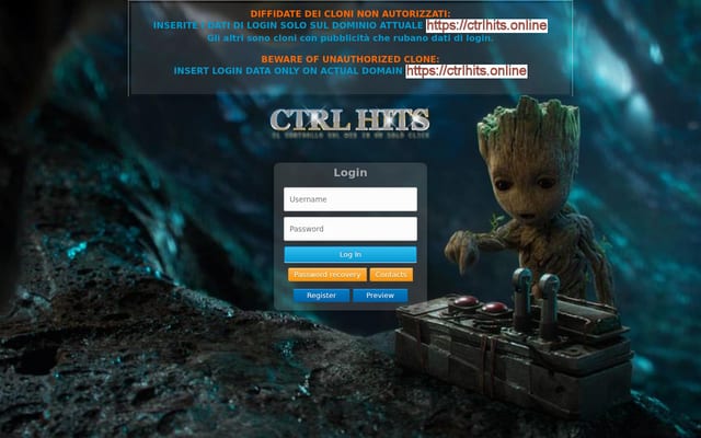Screenshot of ctrlhits.online
