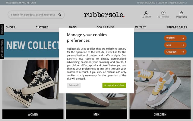Screenshot of rubbersole.co.uk