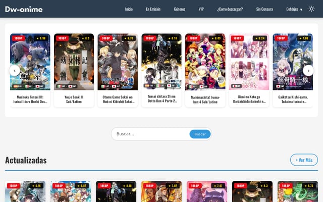 Screenshot of dw-anime.net