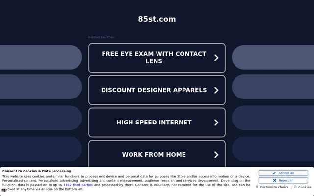 Screenshot of 85st.com
