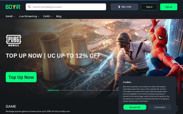 Screenshot of 60yr.com