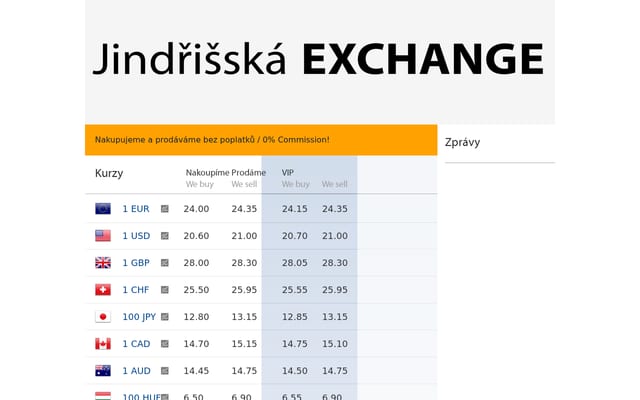 Screenshot of jindrisska-exchange.cz